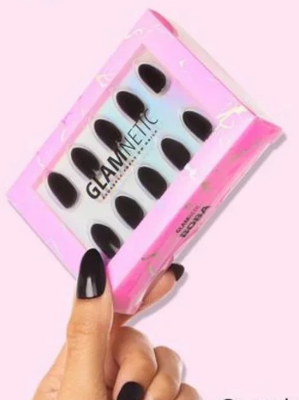 Glamnetic Black Ombre Reusable Press-On Nails - NWT